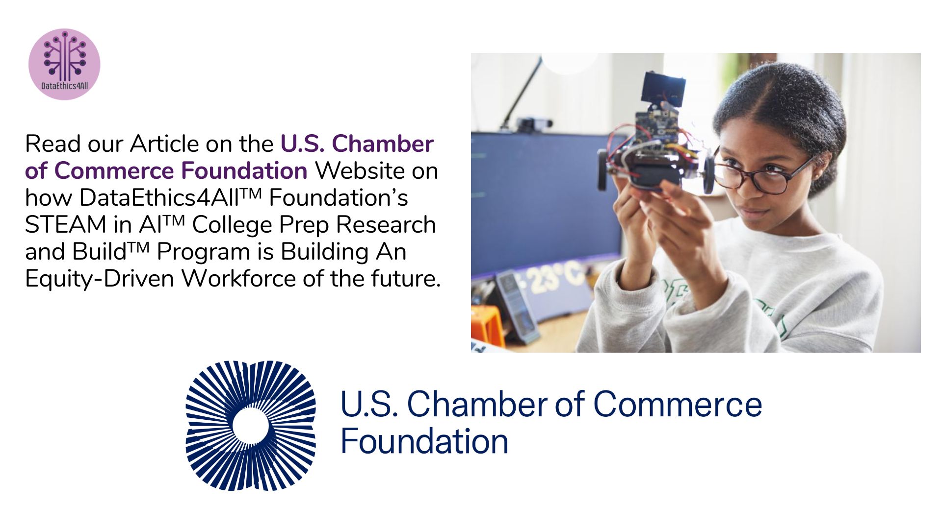 How DataEthics4All Foundation STEAM in AI is building an equity driven workforce US Chamber of Commerce Foundation