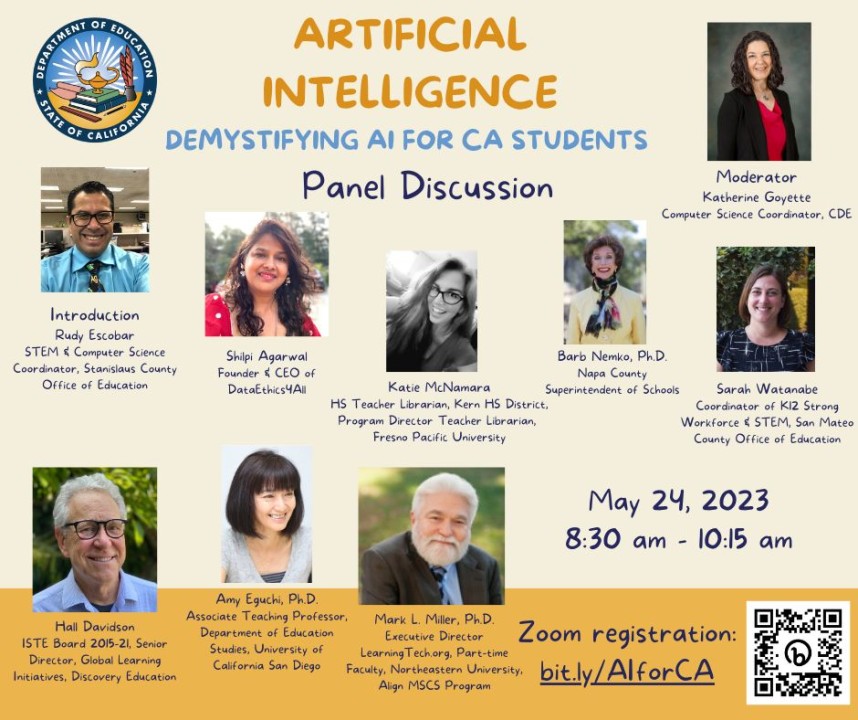 Shilpi Agarwal STEAM in AI Californai Department of Education Artificial Intelligence Panel
